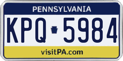 PA license plate KPQ5984