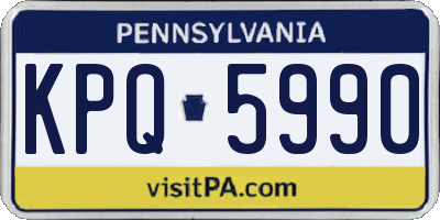 PA license plate KPQ5990