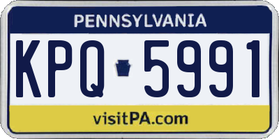 PA license plate KPQ5991