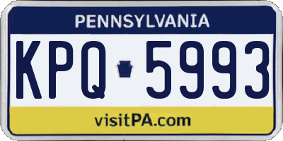 PA license plate KPQ5993
