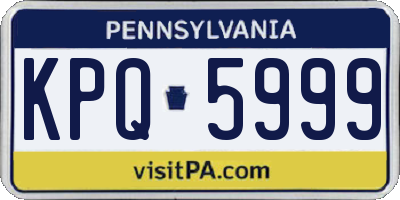 PA license plate KPQ5999