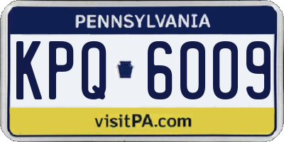 PA license plate KPQ6009