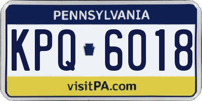 PA license plate KPQ6018