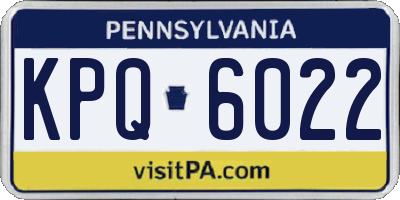 PA license plate KPQ6022