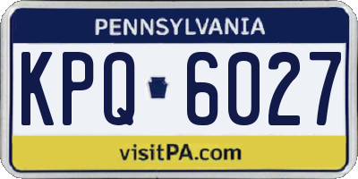 PA license plate KPQ6027