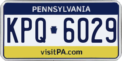 PA license plate KPQ6029