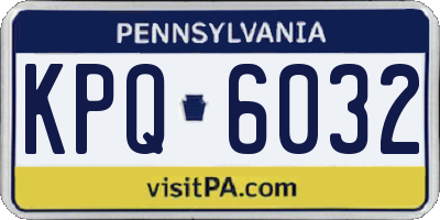 PA license plate KPQ6032