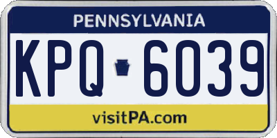 PA license plate KPQ6039