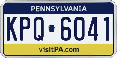 PA license plate KPQ6041