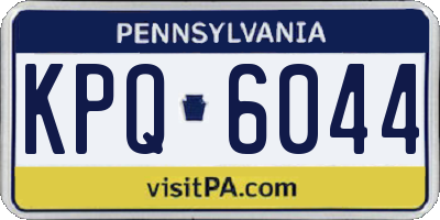 PA license plate KPQ6044