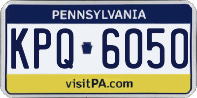 PA license plate KPQ6050
