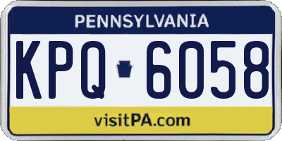 PA license plate KPQ6058
