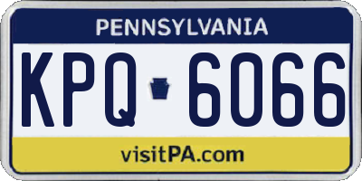 PA license plate KPQ6066