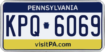 PA license plate KPQ6069