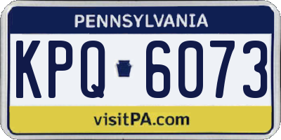PA license plate KPQ6073