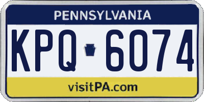 PA license plate KPQ6074