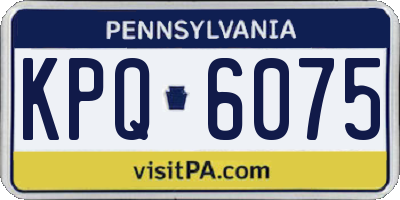 PA license plate KPQ6075