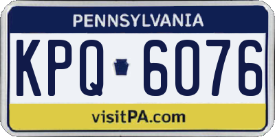 PA license plate KPQ6076