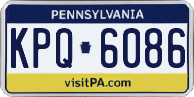 PA license plate KPQ6086