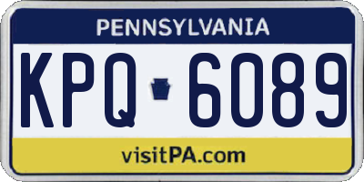 PA license plate KPQ6089