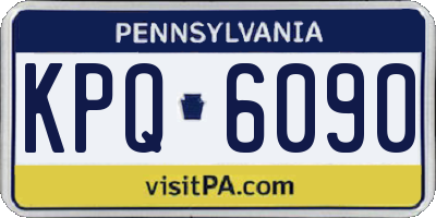 PA license plate KPQ6090