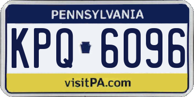 PA license plate KPQ6096