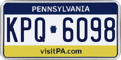 PA license plate KPQ6098