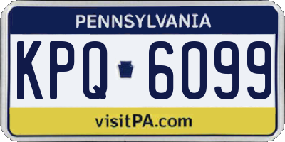 PA license plate KPQ6099