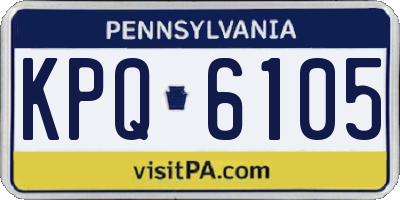 PA license plate KPQ6105
