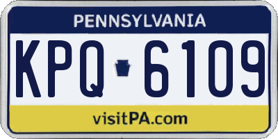 PA license plate KPQ6109