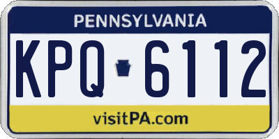 PA license plate KPQ6112