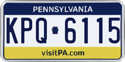 PA license plate KPQ6115