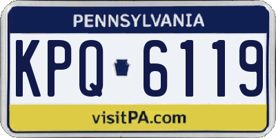 PA license plate KPQ6119