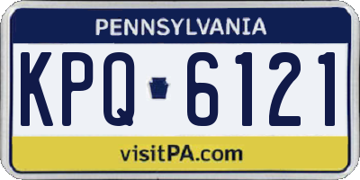 PA license plate KPQ6121