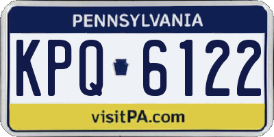 PA license plate KPQ6122