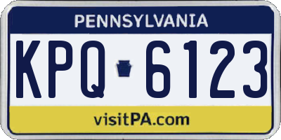 PA license plate KPQ6123