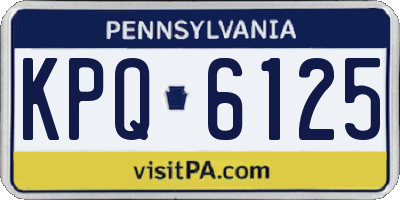 PA license plate KPQ6125