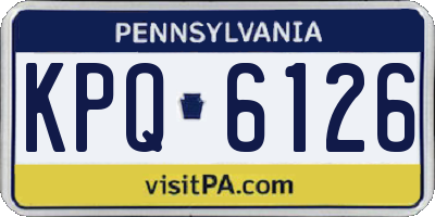 PA license plate KPQ6126