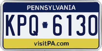 PA license plate KPQ6130
