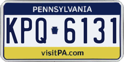 PA license plate KPQ6131
