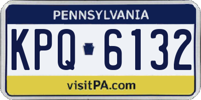 PA license plate KPQ6132