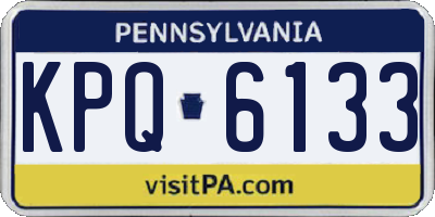 PA license plate KPQ6133