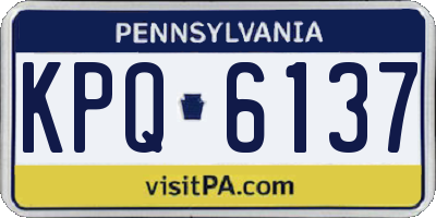 PA license plate KPQ6137