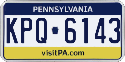 PA license plate KPQ6143
