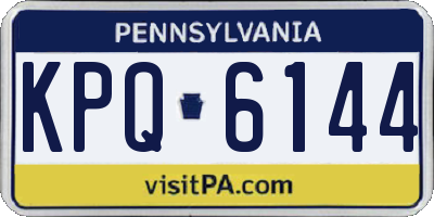 PA license plate KPQ6144