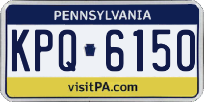 PA license plate KPQ6150