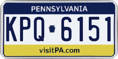 PA license plate KPQ6151