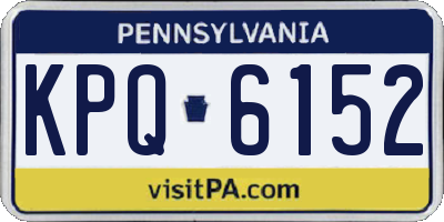 PA license plate KPQ6152