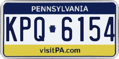 PA license plate KPQ6154