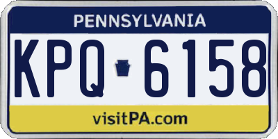 PA license plate KPQ6158